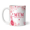 Pink Floral Photo Mother's Day Gift For Mum Personalized Mug