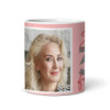 30 & Fabulous 30th Birthday Gift For Her Coral Pink Photo Personalized Mug