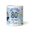 80th Birthday Gift Fishing Present For Angler For Him Photo Personalized Mug