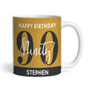 90th Birthday Gift Gold Black Photo Tea Coffee Cup Personalized Mug