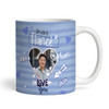 Amazing Fiance Gift Blue Heart Photo Frame Tea Coffee Cup Personalized Mug