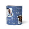 Amazing Fiance Gift Blue Background Photo Tea Coffee Cup Personalized Mug