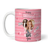 Amazing Girlfriend Gift Pink Heart Photo Frame Tea Coffee Cup Personalized Mug