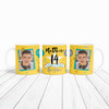 14 Years Photo Blue 14th Birthday Gift For Teenage Boy Yellow Personalized Mug