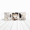 Cute 3D Peeking Hedgehog Name Tea Coffee Cup Custom Gift Personalized Mug
