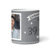 Funny 40th Birthday Gift Middle Finger 39+1 Joke Grey Photo Personalized Mug
