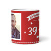 Funny 40th Birthday Gift Middle Finger 39+1 Joke Red Photo Personalized Mug