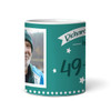 Funny 50th Birthday Gift Middle Finger 49+1 Joke Green Photo Personalized Mug