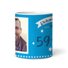 Funny 60th Birthday Gift Middle Finger 59+1 Joke Blue Photo Personalized Mug