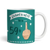 Funny 60th Birthday Gift Middle Finger 59+1 Joke Green Photo Personalized Mug