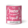 Gift For Doctor Dr Legend Photo Pink Tea Coffee Cup Personalized Mug