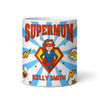 Gift For Mum Brown Hair Female Superhero Tea Coffee Cup Personalized Mug