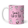 Pink Cup Of Tea Funny Faces Tea Coffee Cup Custom Gift Personalized Mug