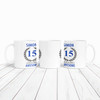 Present For Teenage Boy 15th Birthday Gift 15 Awesome Blue Personalized Mug