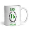 Present For Teenage Boy 16th Birthday Gift 16 Awesome Green Personalized Mug
