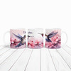 Stunning Pink Floral Hummingbirds Name Tea Coffee Cup Gift Personalized Mug