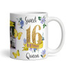 Sweet 16th Birthday Gift Photo Flowers Tea Coffee Cup Personalized Mug