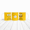 Yellow Background Funny Faces Tea Coffee Cup Custom Gift Personalized Mug