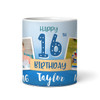 16th Birthday Gift For Boy Balloons Photo Tea Coffee Cup Personalized Mug