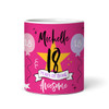 18 Years Photo Pink 18th Birthday Gift For Teenage Girl Awesome Personalized Mug
