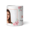 18th Birthday Gift For Her Pink Flower Photo Tea Coffee Cup Personalized Mug