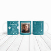 18th Birthday Gift For Teenage Boy Teal Photo Mins Seconds Personalized Mug