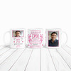 70th Birthday Gift Aged To Perfection Pink Photo Tea Coffee Personalized Mug