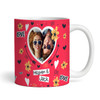 Love You Red Heart Photo Romantic Gift Valentine's Day Gift Personalized Mug