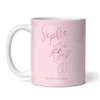 Pink Love Line Art Gift for Husband Wife Boyfriend Girlfriend Personalized Mug