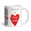 Romantic Gift 5 Reasons Why I Love You Photo Valentine's Day Personalized Mug
