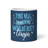 Belongs To Best Cousin Gift Blue Photo Tea Coffee Personalized Mug