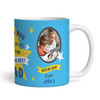 Belongs To The Best Dad Gift Blue Photo Tea Coffee Personalized Mug
