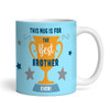 Best Brother Gift Trophy Photo Blue Tea Coffee Personalized Mug