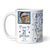 21st Birthday Gift Aged To Perfection Blue Photo Tea Coffee Personalized Mug