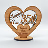 Happy 35th Wedding Anniversary Heart Engraved Keepsake Personalized Gift