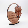 Engraved Wood On Your Christening Floral Cross Keepsake Personalized Gift