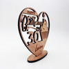 Engraved Wood 30th Birthday Cupcake Milestone Age Keepsake Personalized Gift