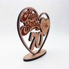Engraved Wood 70th Happy Birthday Heart Milestone Age Keepsake Personalized Gift