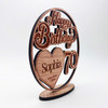 Engraved Wood 70th Happy Birthday Milestone Age Heart Keepsake Personalized Gift