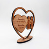 Wood Groom & Bride Heart Congratulations Wedding Day Keepsake Personalized Gift