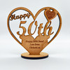 Happy 50th Special Birthday Heart Engraved Keepsake Personalized Gift