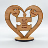 Hearts & Jigsaw Piece Valentine's Day Heart Engraved Keepsake Personalized Gift