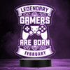 Video Gaming Legendary Gamers Birthday February Personalized Gift Lamp Night Light Video Gaming Legendary Gamers Birthday February Personalized Gift Lamp Night Light