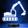 Digger Icon Kids Builder Construction Fan Personalized Gift RGB LED Lamp Night Light Digger Icon Kids Builder Construction Fan Personalized Gift RGB LED Lamp Night Light