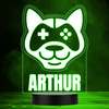 Gamer Fox Gaming Controller Face Video Game Personalized Gift RGB Lamp Night Light