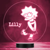 The Simpson's Family Lisa Kid's TV Personalized LED Lamp MultiColor Night Light