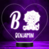 Kids Baby Dinosaur Initial Letter B Heart LED Lamp Personalized Gift Night Light Kids Baby Dinosaur Initial Letter B Heart LED Lamp Personalized Gift Night Light