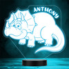 Kids Cute Dinosaur Triceratops Color Changing LED Lamp Personalized Gift Night Light