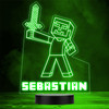 Minecraft Gaming Steve Gamer Character LED Lamp Personalized Gift Night Light
