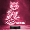 Owl Sitting On Branch Bird Animal LED Lamp Personalized Gift Night Light